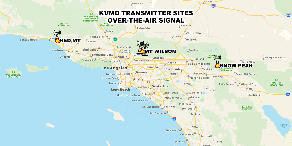 KVMD Transmitter Map